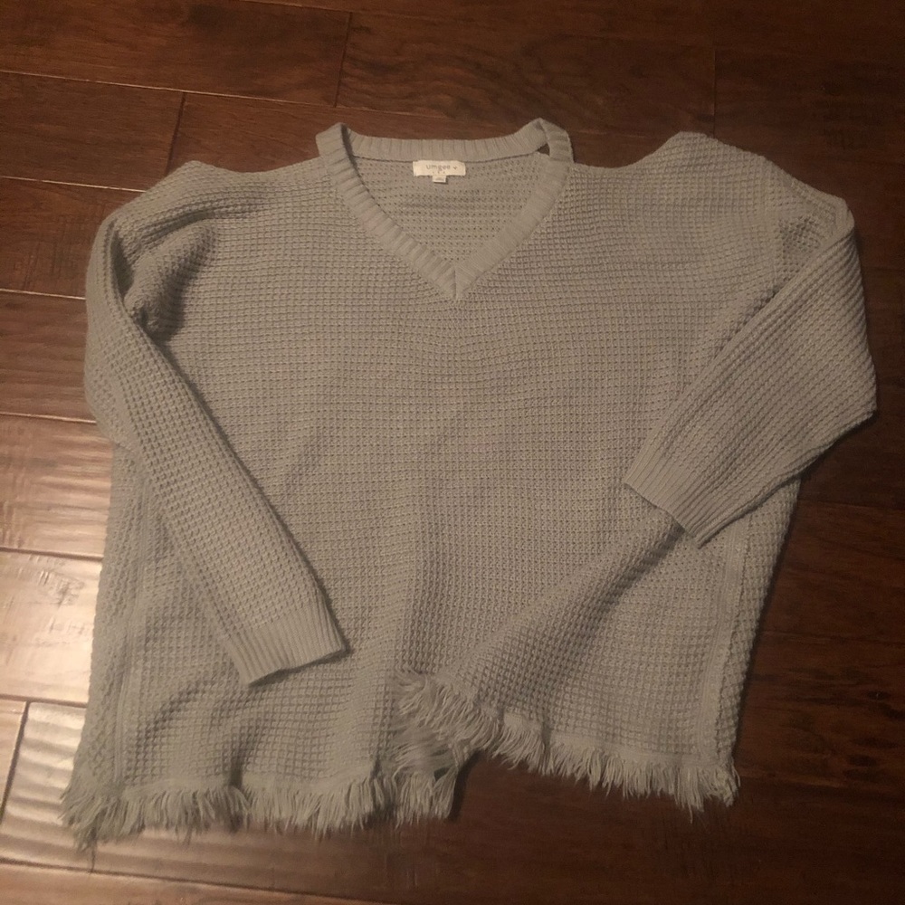 Cold shoulder sweater